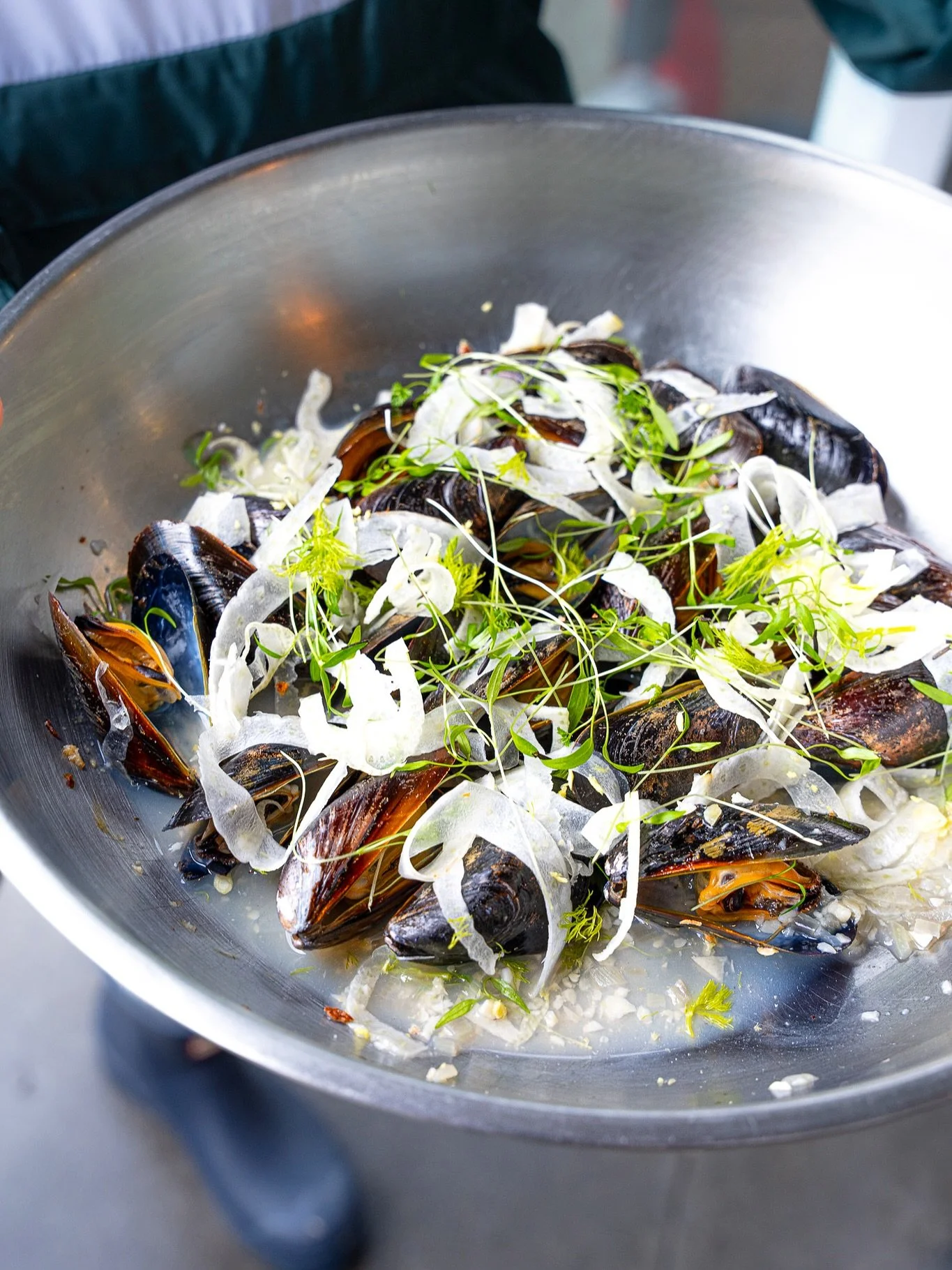 Introducing Mussel Mondays. ✨ A generous bowl of Icy Blue mussels steamed open in white wine, butter, garlic, and shallot, finished with shaved fennel and fresh herbs. 🍟 Served alongside Parmesan &amp; black pepper fries and saffron aioli. Mondays o
