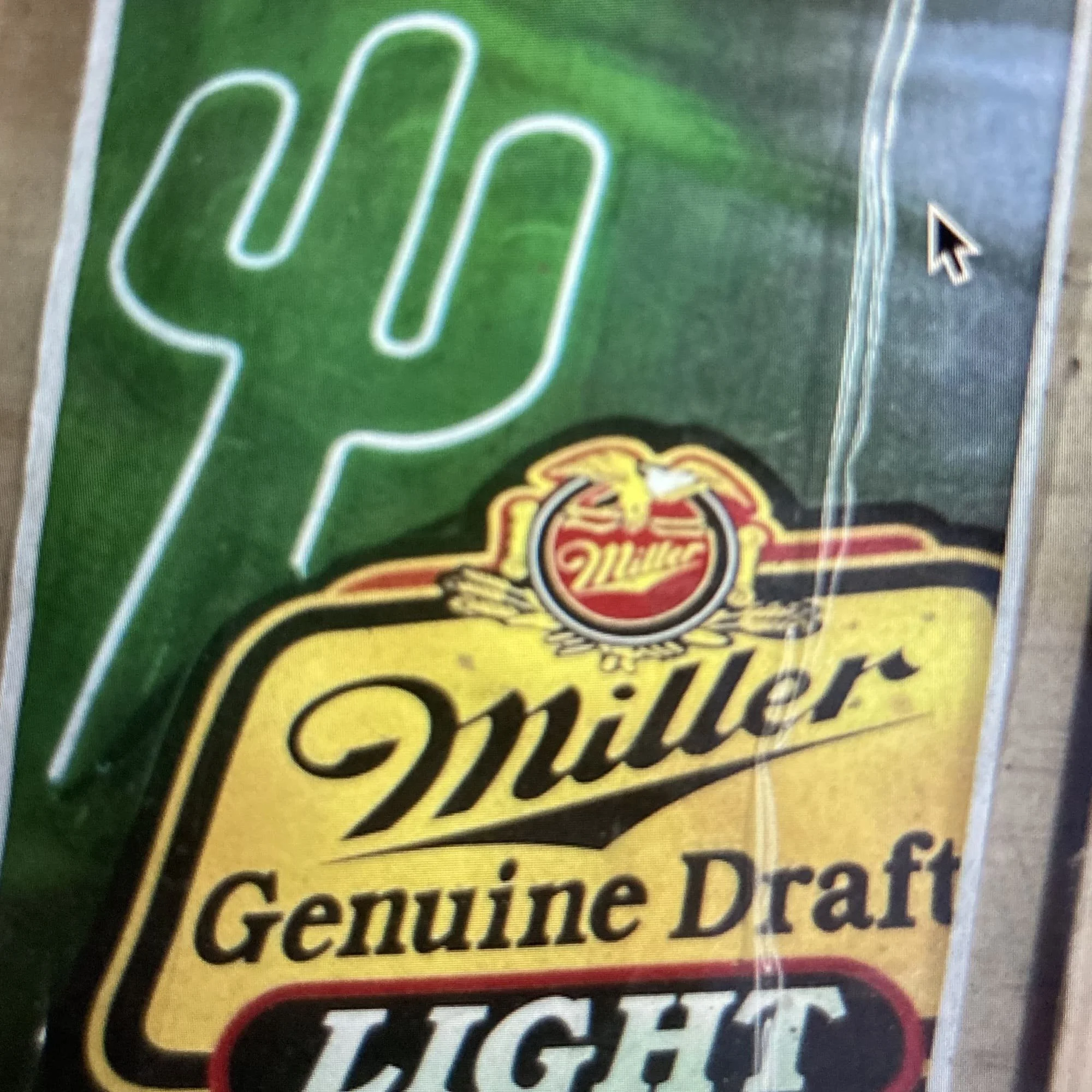 vintage miller light neon beer sign prop rental