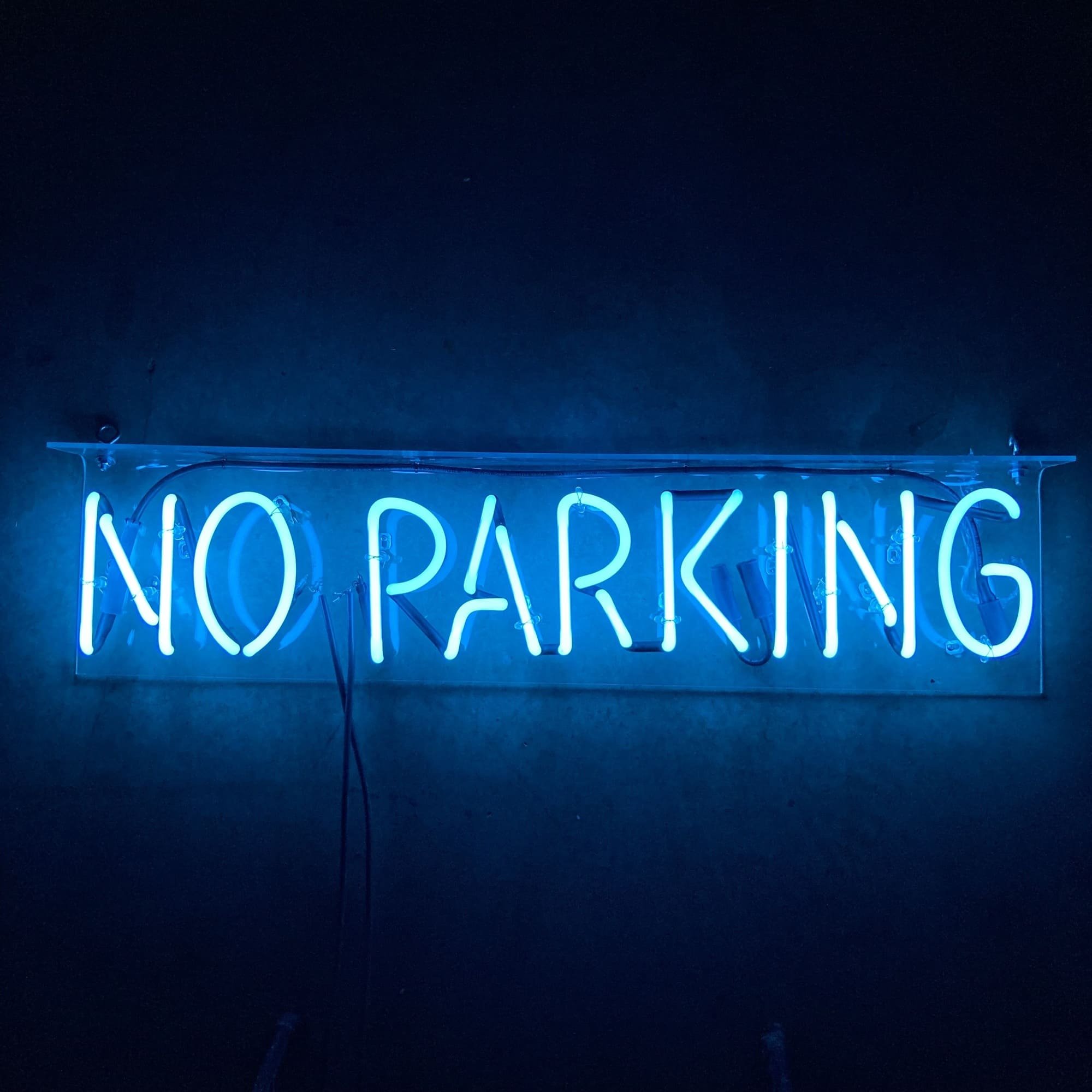 no parking neon sign prop rental