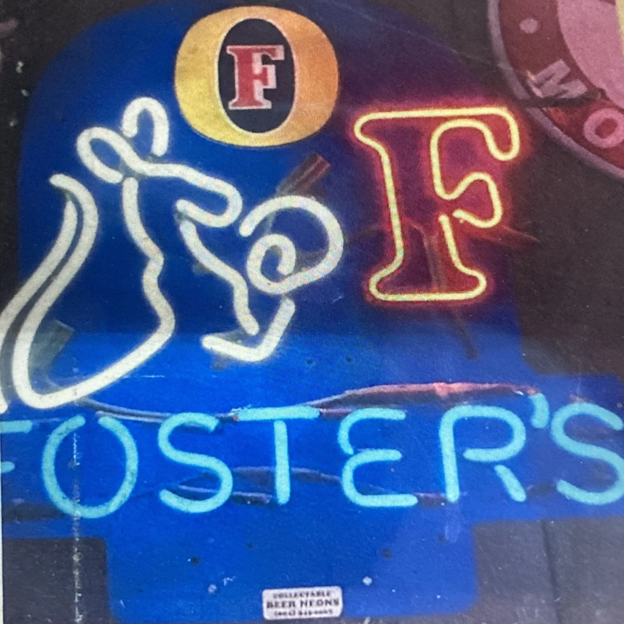 vintage fosters neon beer sign prop rental