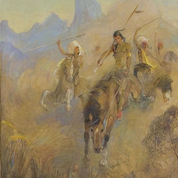 Minerva Teichert Art - Breaking Ponies American Indians