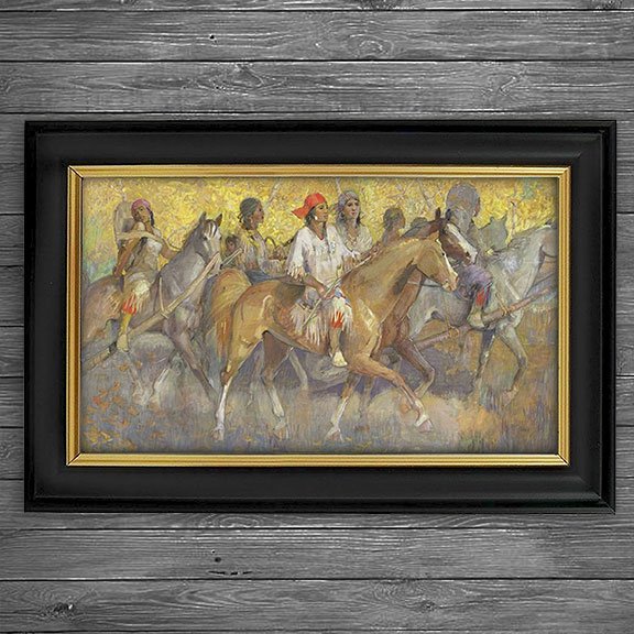 Minerva Teichert Art framed American Indian western art