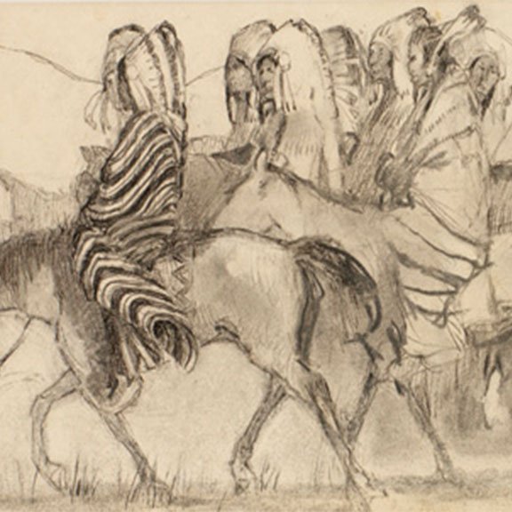 Minerva Teichert Art - Native American Sketch