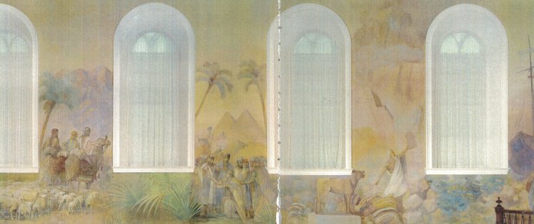 Manti Temple Murals in the World Room