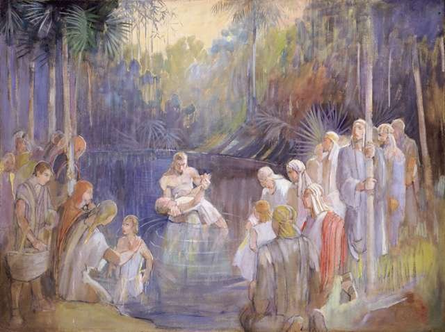 Alma Baptizes in the Waters of Mormon