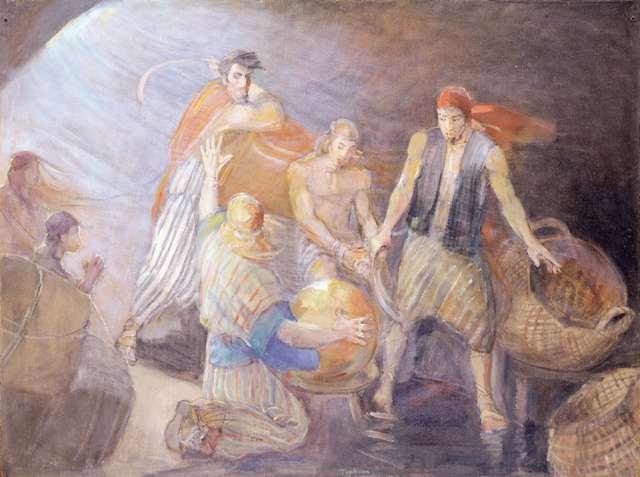 Nephi Bound by Minerva Teichert