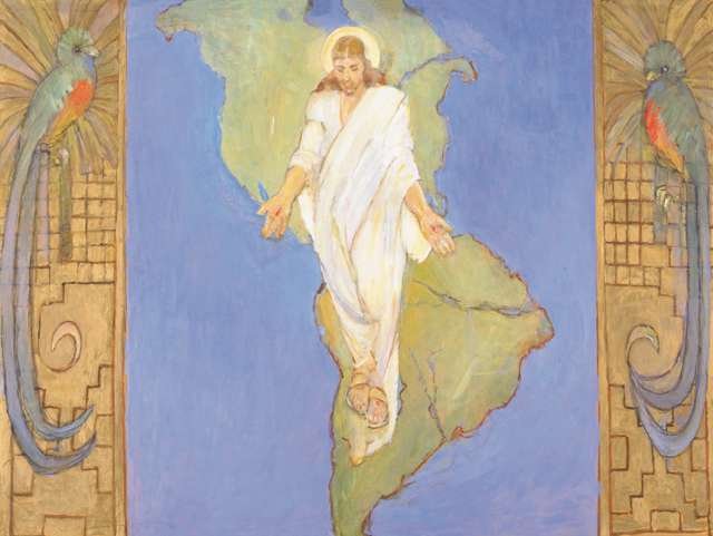 Christ in America by Minerva Teichert