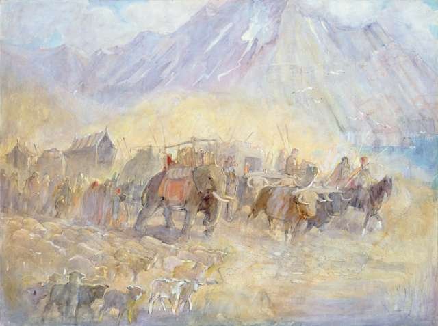 Journey of the Jaredites Across Asia by Minerva Teichert