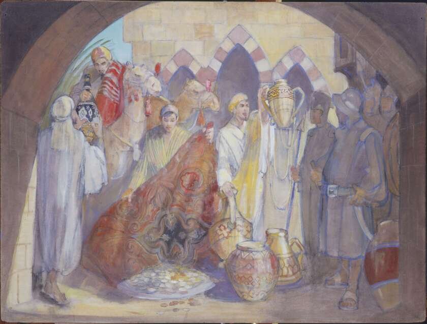 Treasures in Exchange for the Plates of Brass by Minerva Teichert