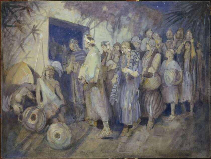 Escape of King Limhi and His People by Minerva Teichert