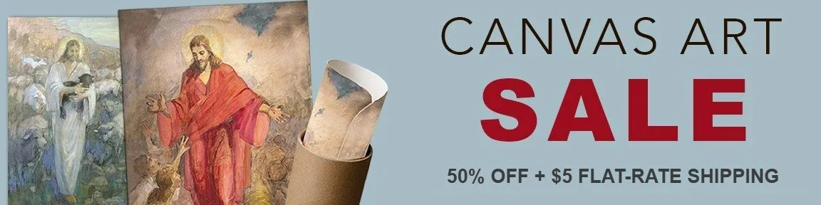 Canvas art sale: 50% off Minerva Teichert canvas prints plus $5 flat-rate shipping