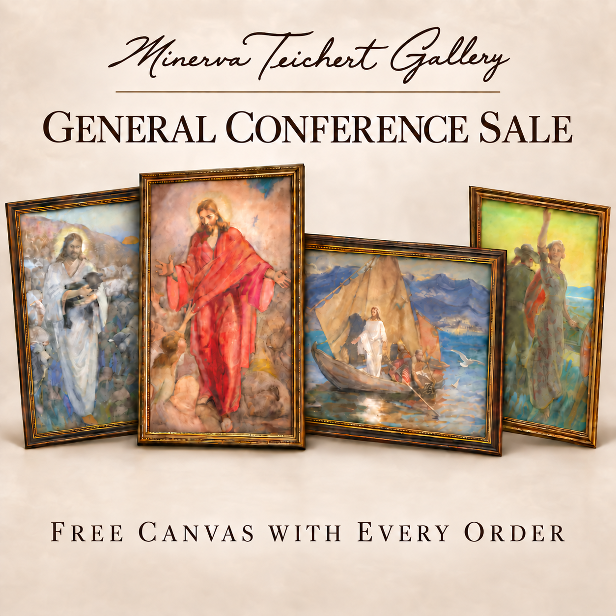 General Conference sale: 50% off canvas and a free canvas of your choice at checkout