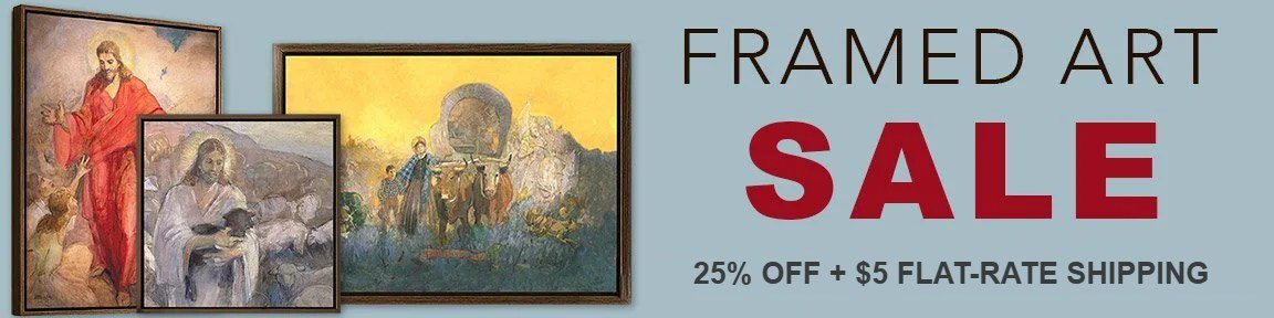 Framed art sale: 25% off Minerva Teichert framed canvas art plus $5 flat-rate shipping
