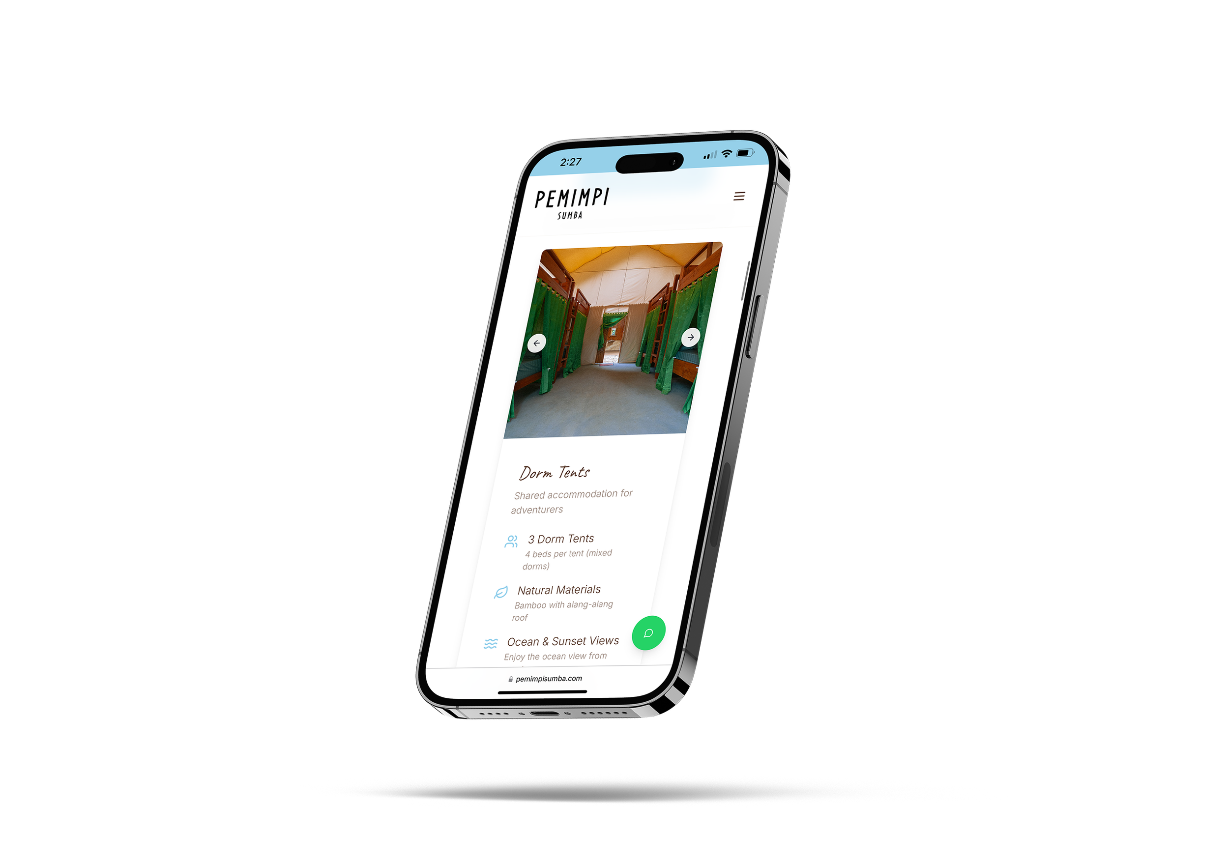 Mobiele website Pemimpi Sumba