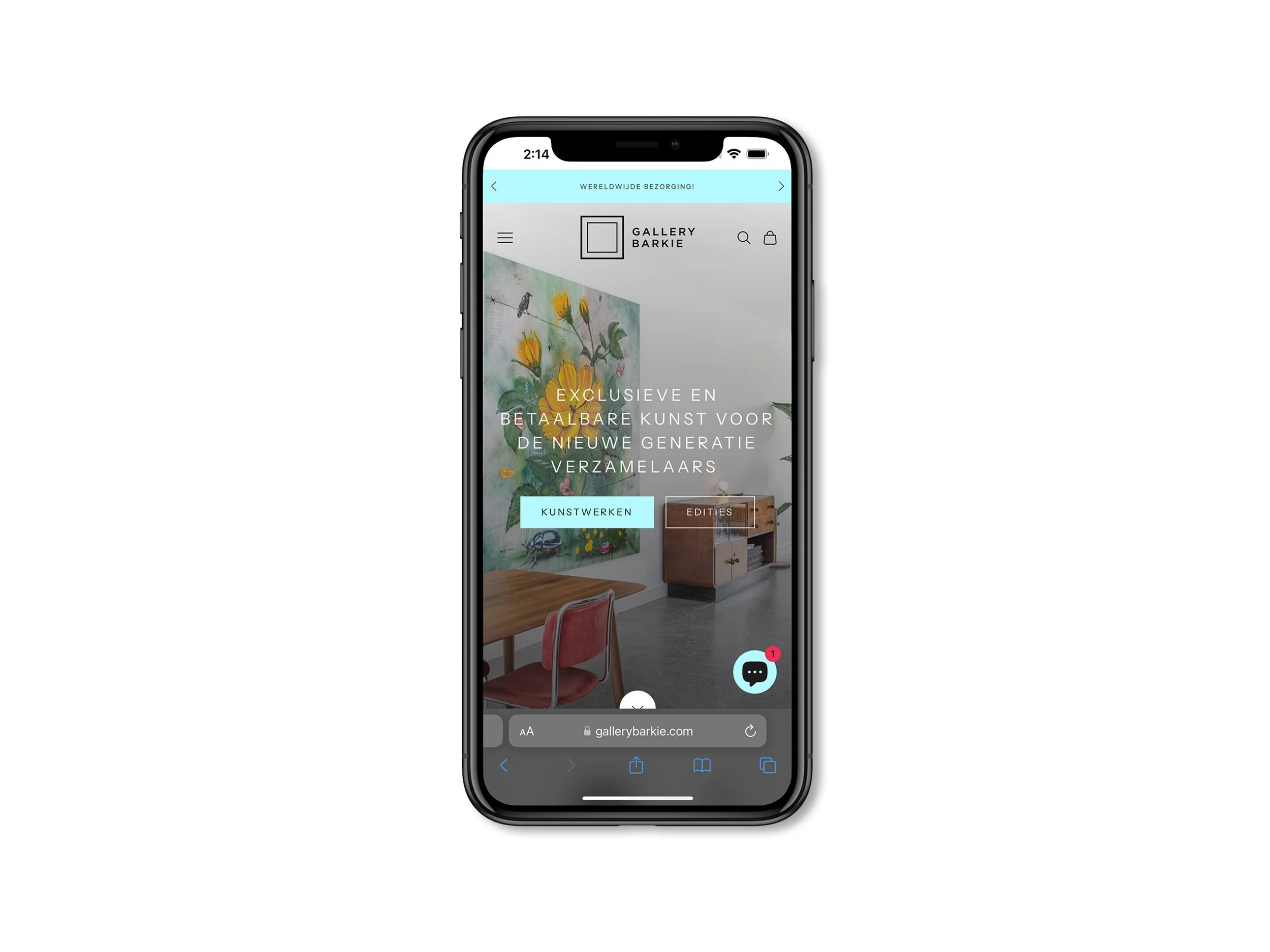 Gallery Barkie op mobiel