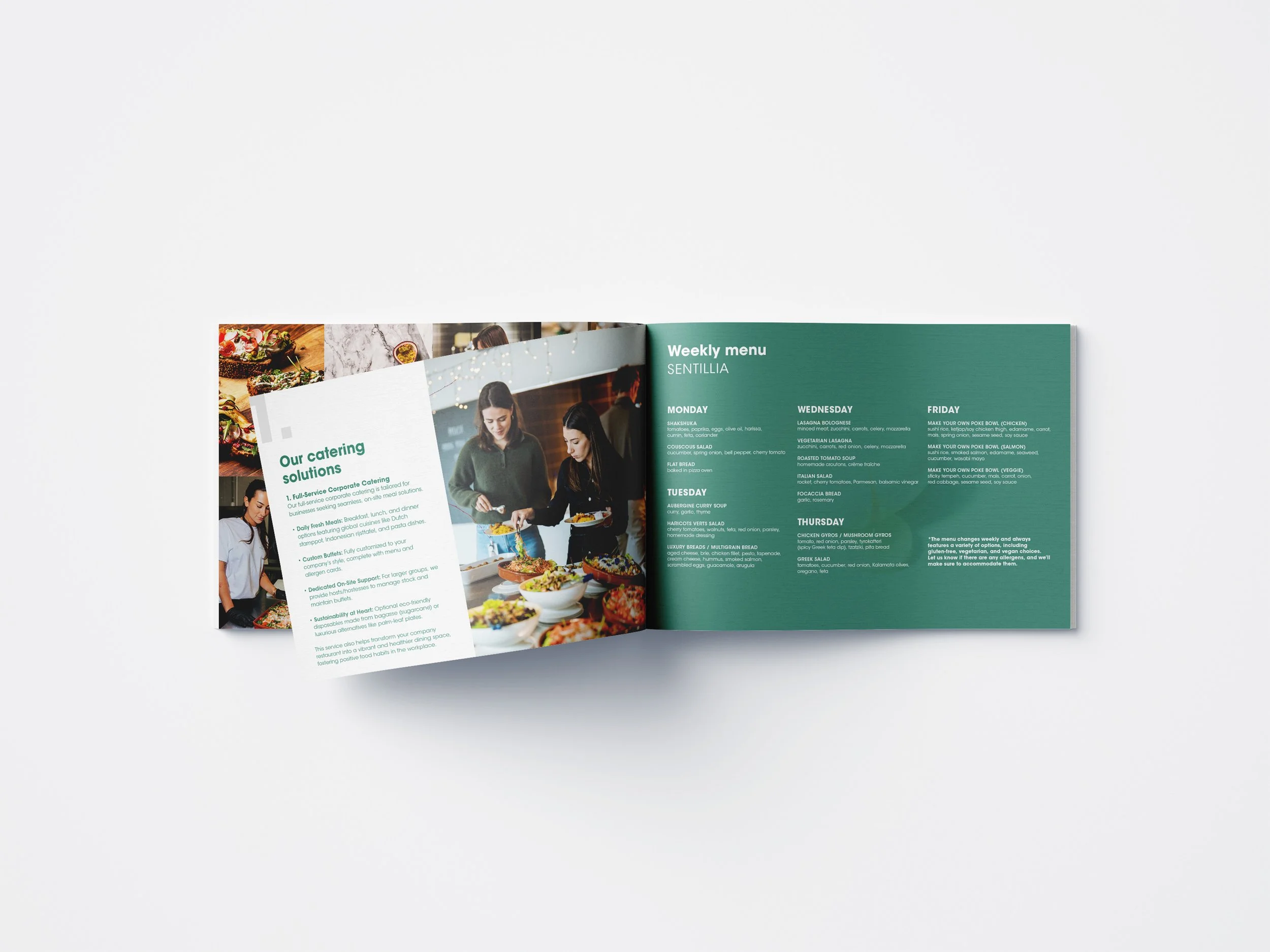 Brochure Nouvelle Cuisine ontworpen door Haarscherp