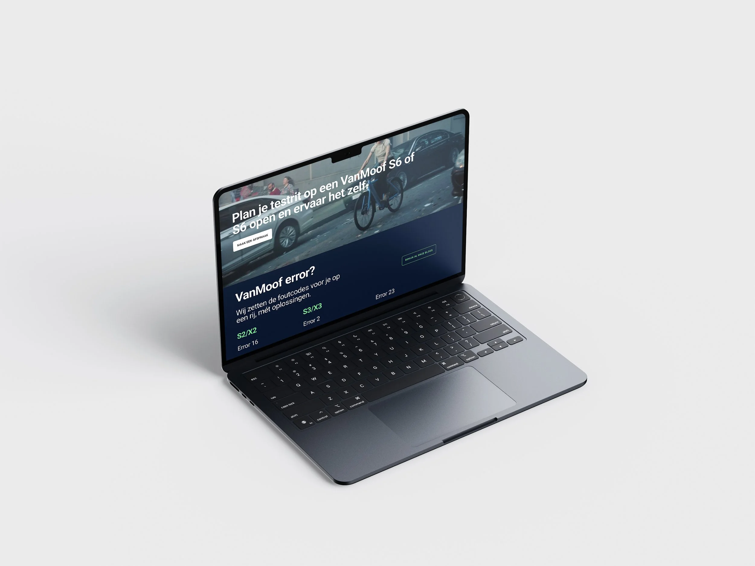 Website VanFoom op mobiel