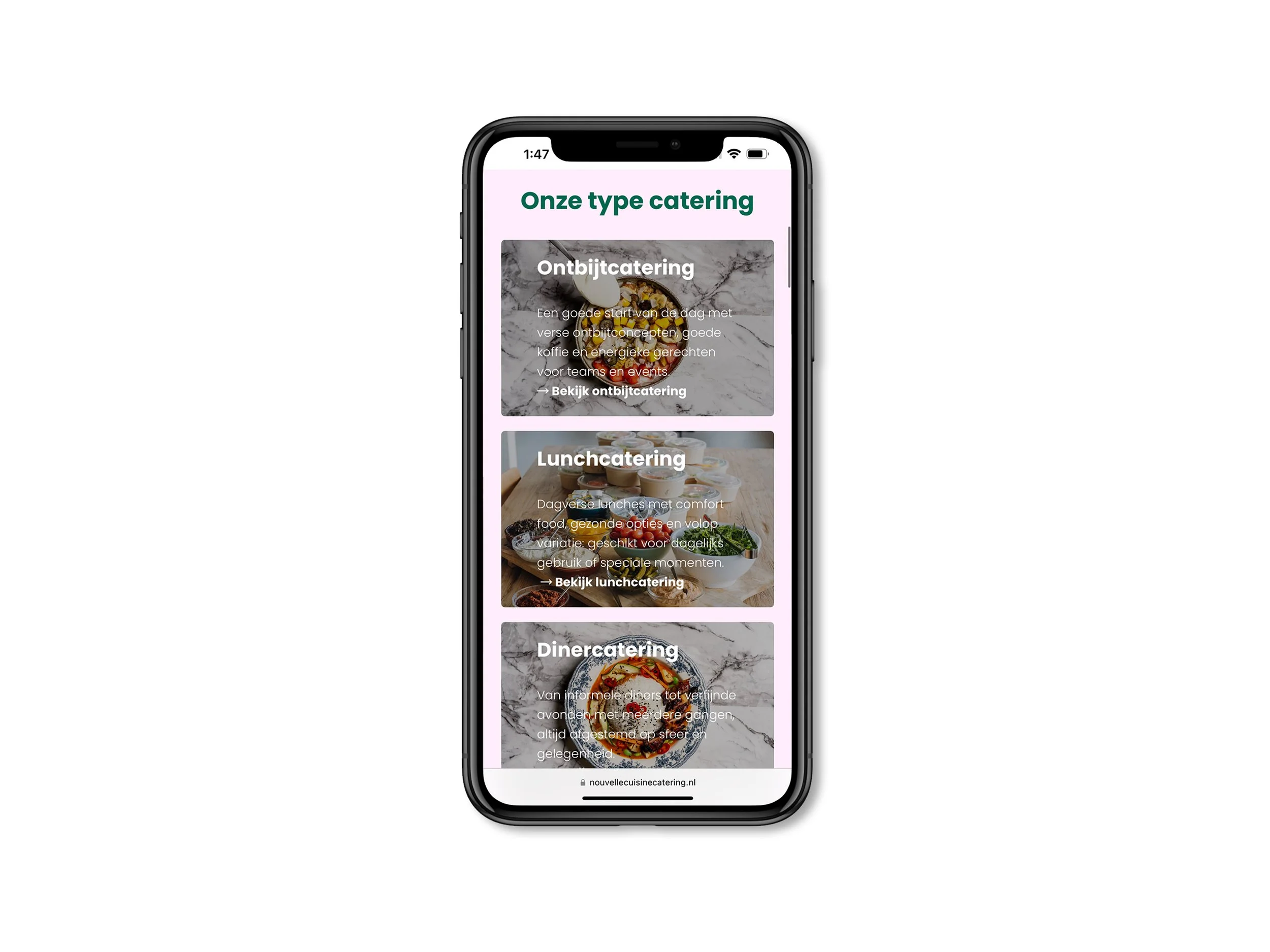 Nouvelle Cuisine op mobiel