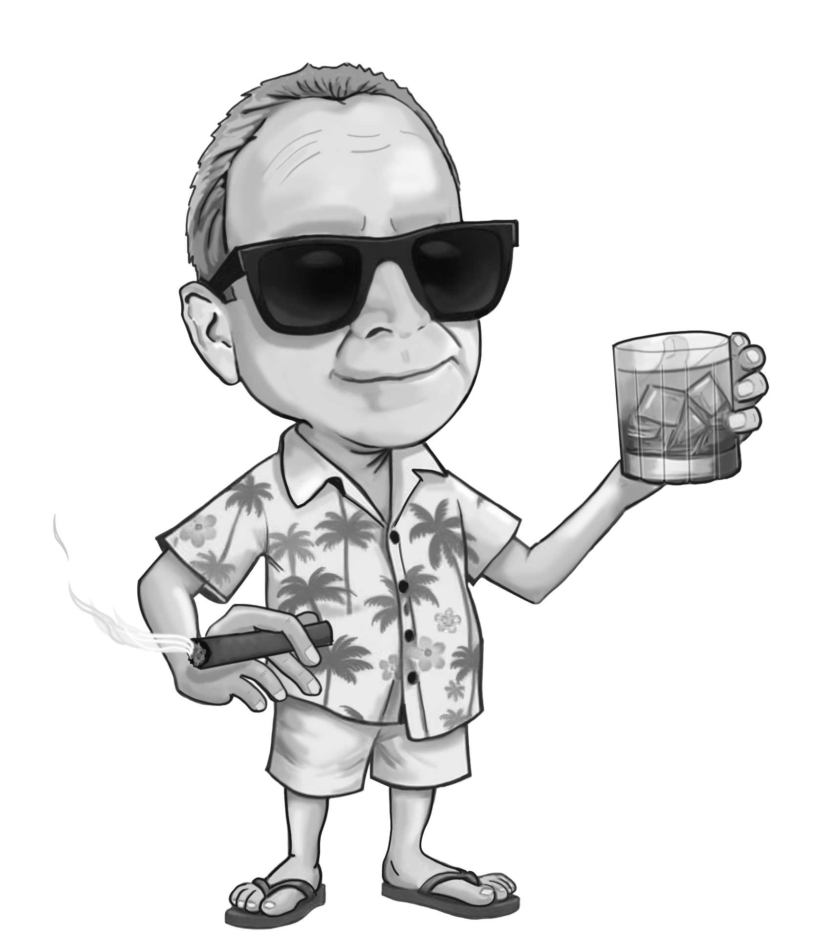 Character drawing for Doctor Caribbean