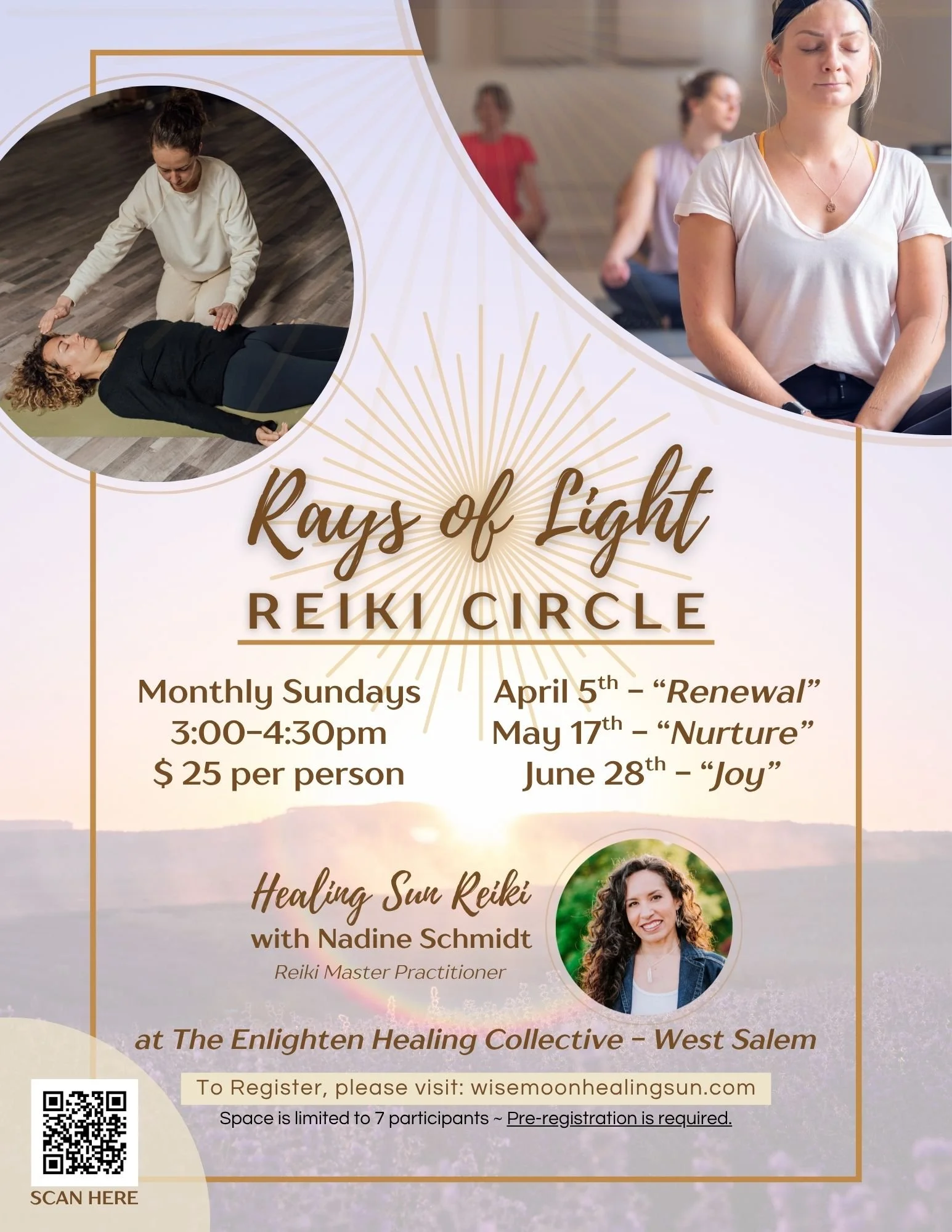 “Rays of Light” Monthly Reiki Circle: “NURTURE”