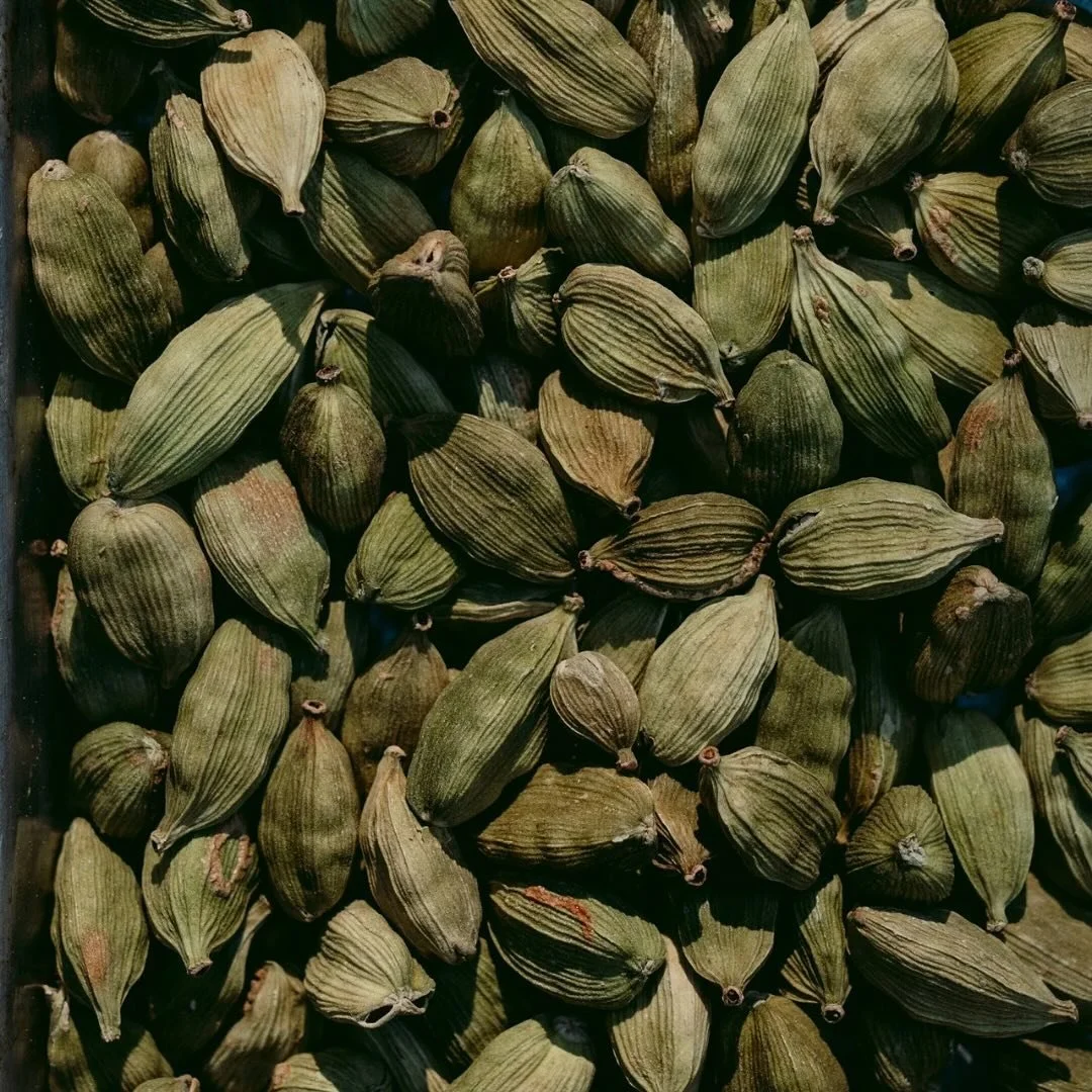 Welcome to our Spice Library where we share with you fun tidbits about each spice in our kits and what flavor each one contributes to create the final masala’s we all love! 
Starting off strong with the queen of all spices…CARDAMOM! We