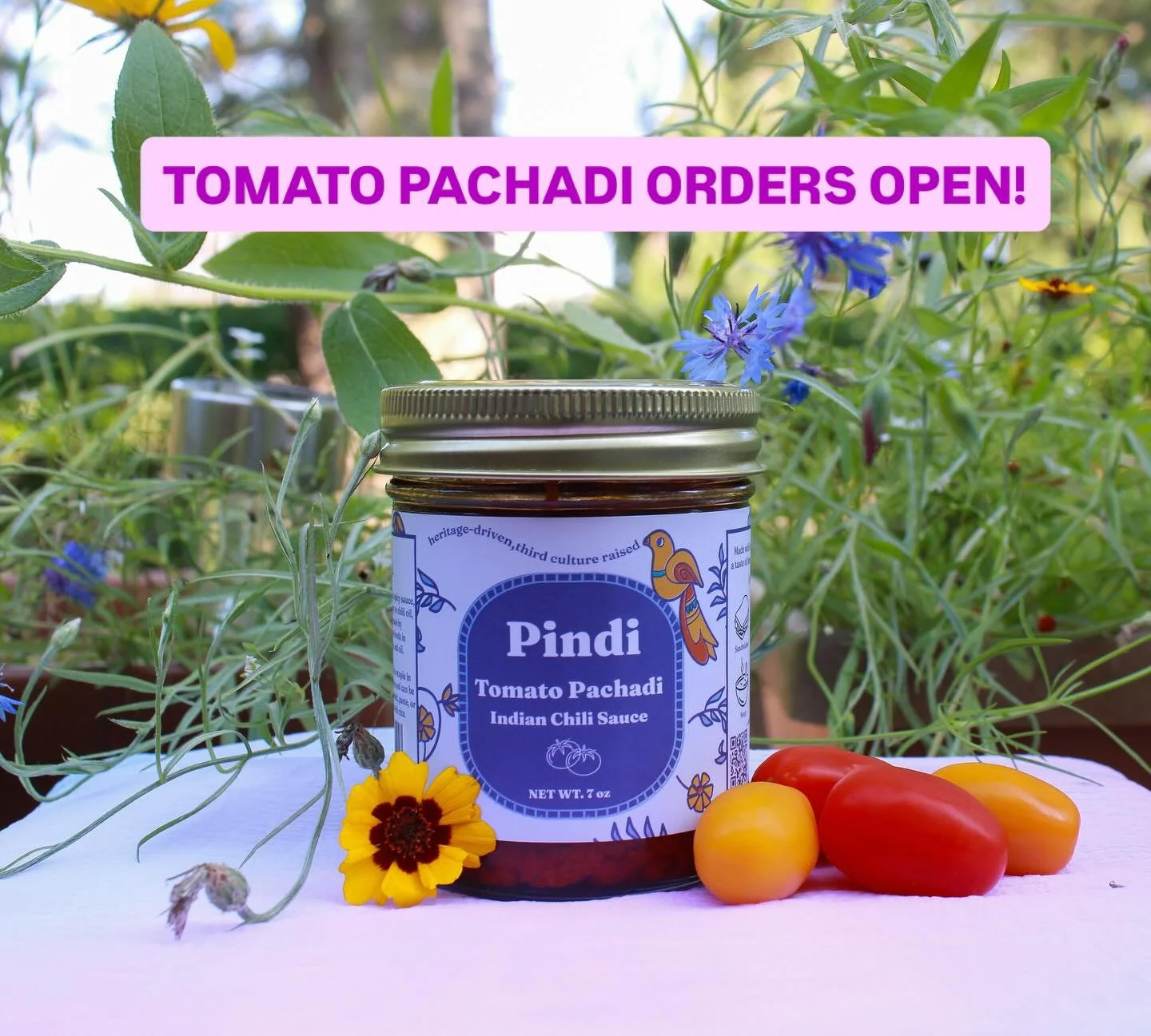 Tomato Pachadi orders are officially open! We can&rsquo;t wait for you guys to try one of favorite childhood pantry staples ❤️ 
Tag us and show us how you use your Tomato Pachadi! 🍅

#shopsmall #indianfood #desifood