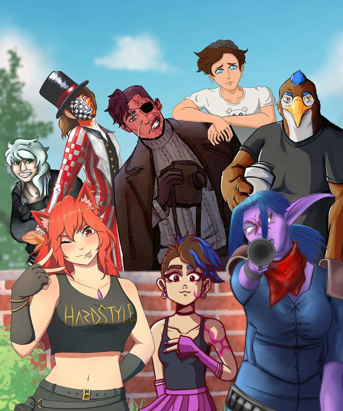 Art collab with some friends from MIAD 🥹 

@izzy.strations 
@iris_viriss 
@carolineartsy17 
@hollymbackus 
@crossingraindrops 
@eapingeagle 
@ jazzys_illustrations (on TikTok)