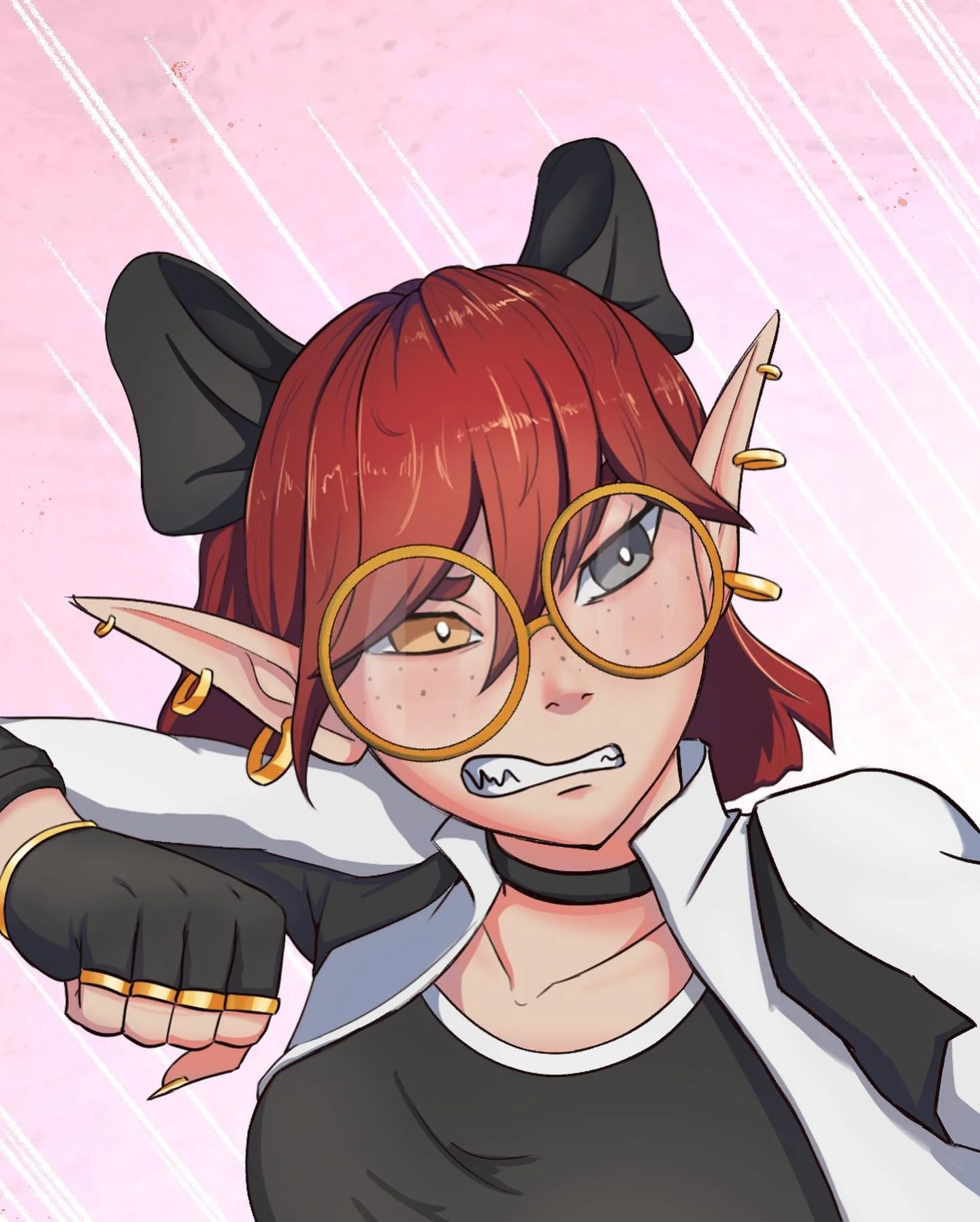 Art trade with @elexynahd 😱😱
I drew one of her OC~

It&rsquo;s been a while, not as active artist as I used to be now 😭