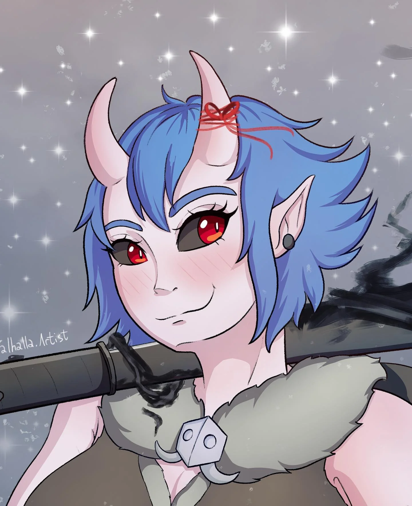 Another Secret Santa art for someone 😱😱