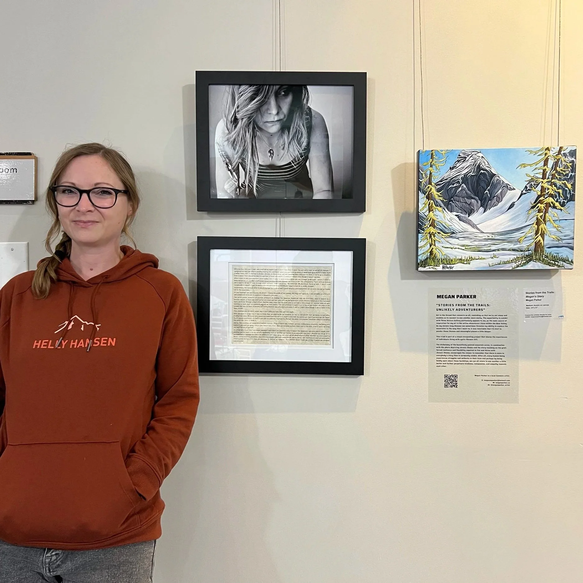 Artist CV of Megan Parker from Canmore, Alberta — detailed record of exhibitions, commissions, awards, residencies, and professional achievements showcasing her contemporary art career.