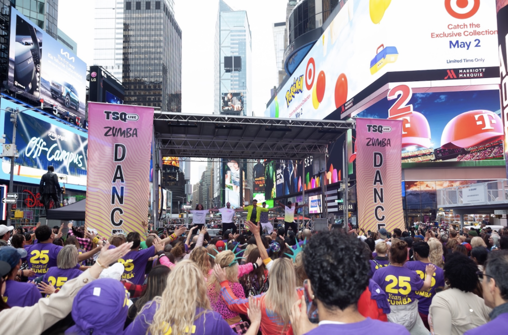 Zumba Marks 25 Years With Times Square Takeover