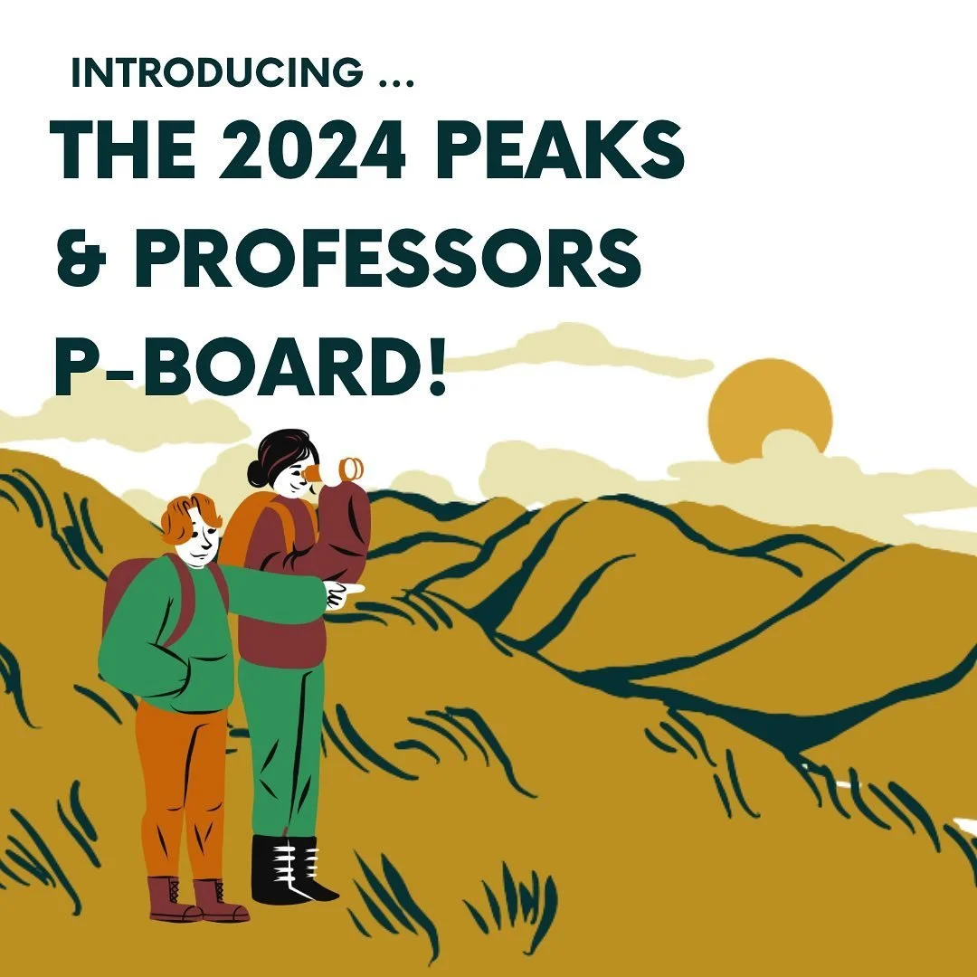 Introducing the 2024-2025 Peaks &amp; Profs P-Board!! 🎉🎉🎉🎉
To read more about these awesome folks as well as our other trip leads, visit our website @peaksandprofessorsuw.org !