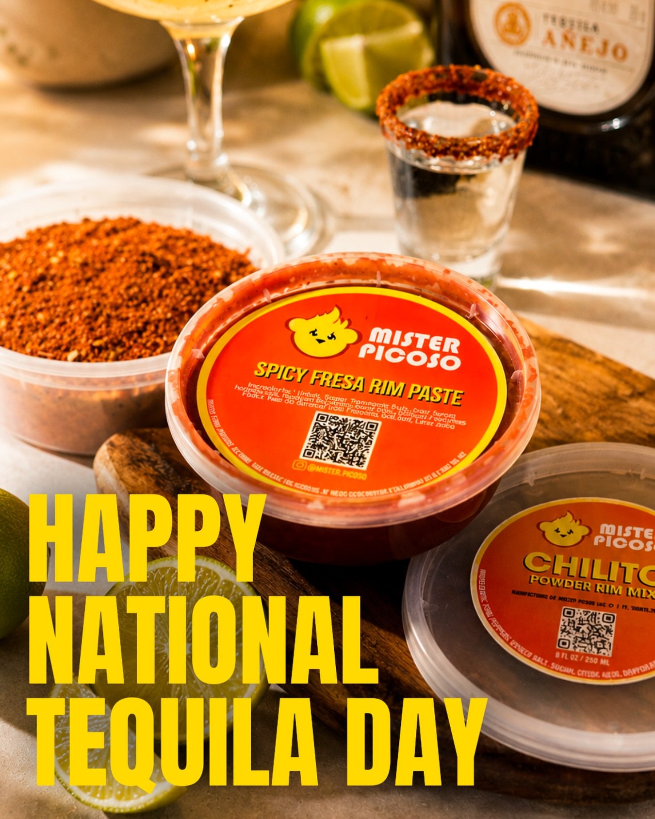 🍹 Happy National Tequila Day!

Your favorite tequila deserves the perfect finishing touch. Dress your glass with MISTER PICOSO Chamoy Rim Paste and turn an ordinary cocktail into something unforgettable. 🌶️✨

Which flavor are you reaching for first