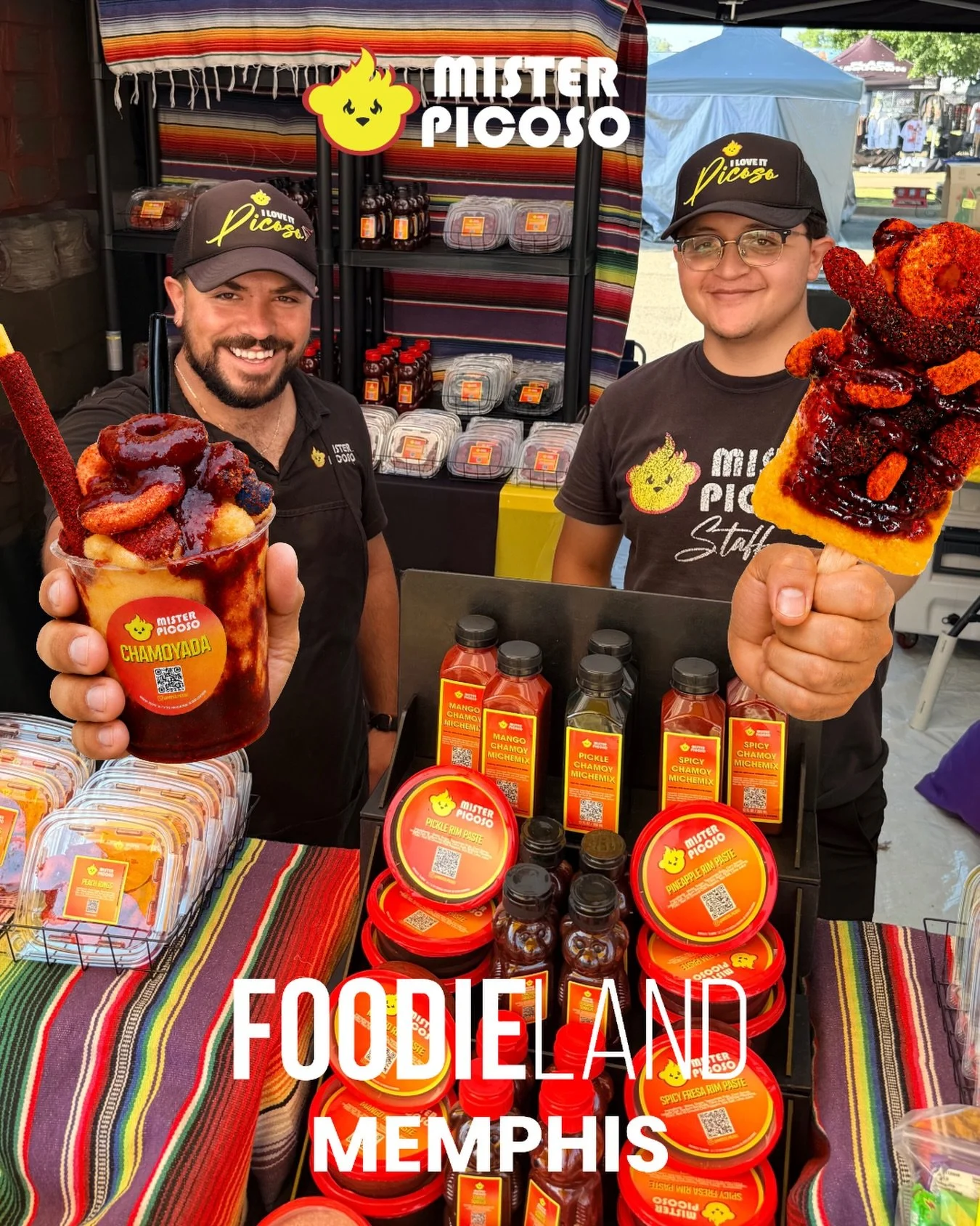 MEMPHIS, IT&rsquo;S HOT AF. 🥵🔥 WE GOT YOU.

Cool down with a Mango Chamoyada 🥭🧊 or grab a Paleta Loca loaded MISTER PICOSO style. 🌶️🍭

Sweet. Spicy. Cold. Messy. DELICIOSO. 🤤

We came all the way from TEXAS to give Tennessee a taste of that ME