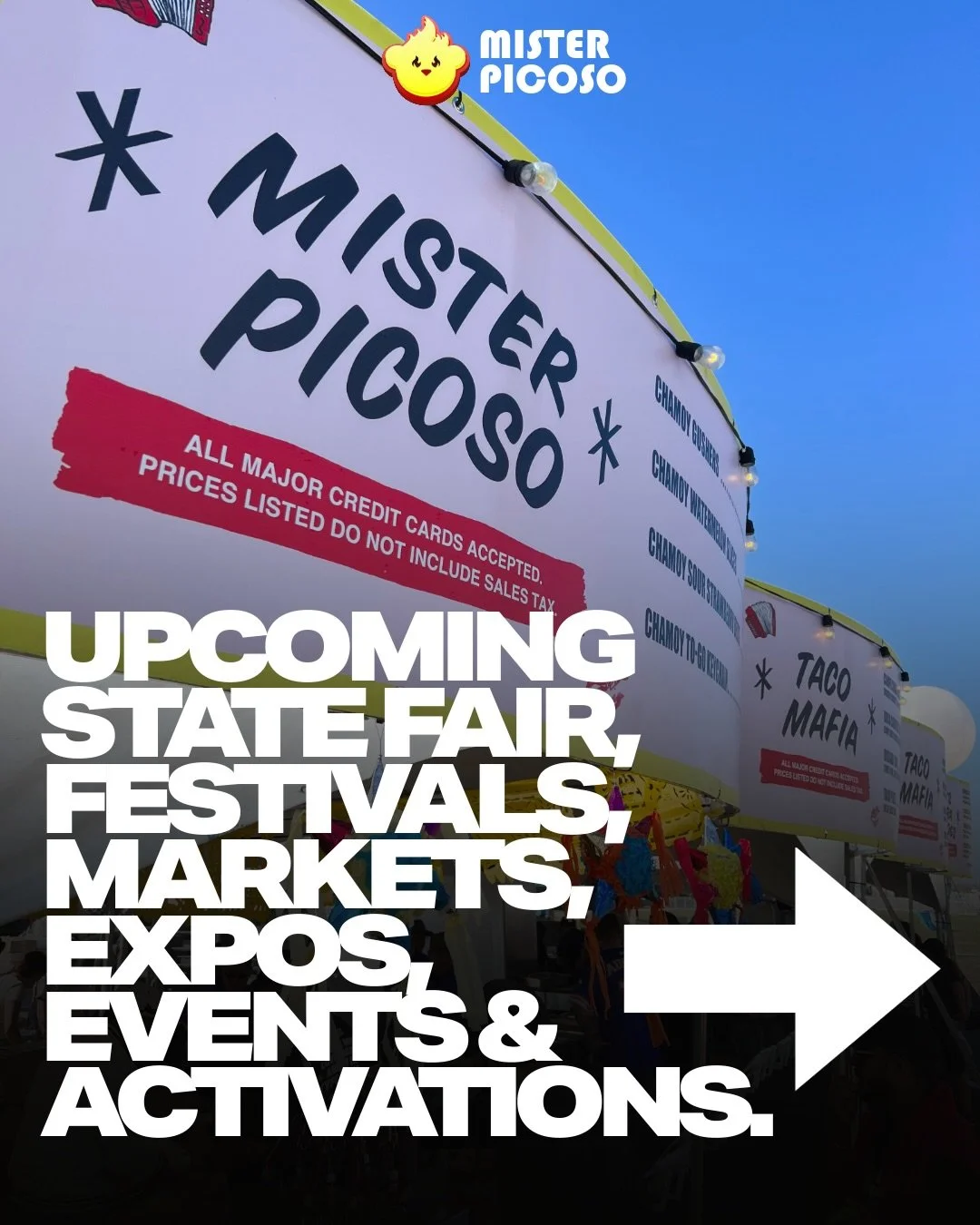 🌶️✨ THE MISTER PICOSO FESTIVAL TOUR CONTINUES! ✨🌶️

We&rsquo;re hitting the road with our bold, sweet, sour and spicy flavors&mdash;and we want to see YOU! Find MISTER PICOSO at some of 2026&rsquo;s biggest festivals, expos, markets and cultural ce