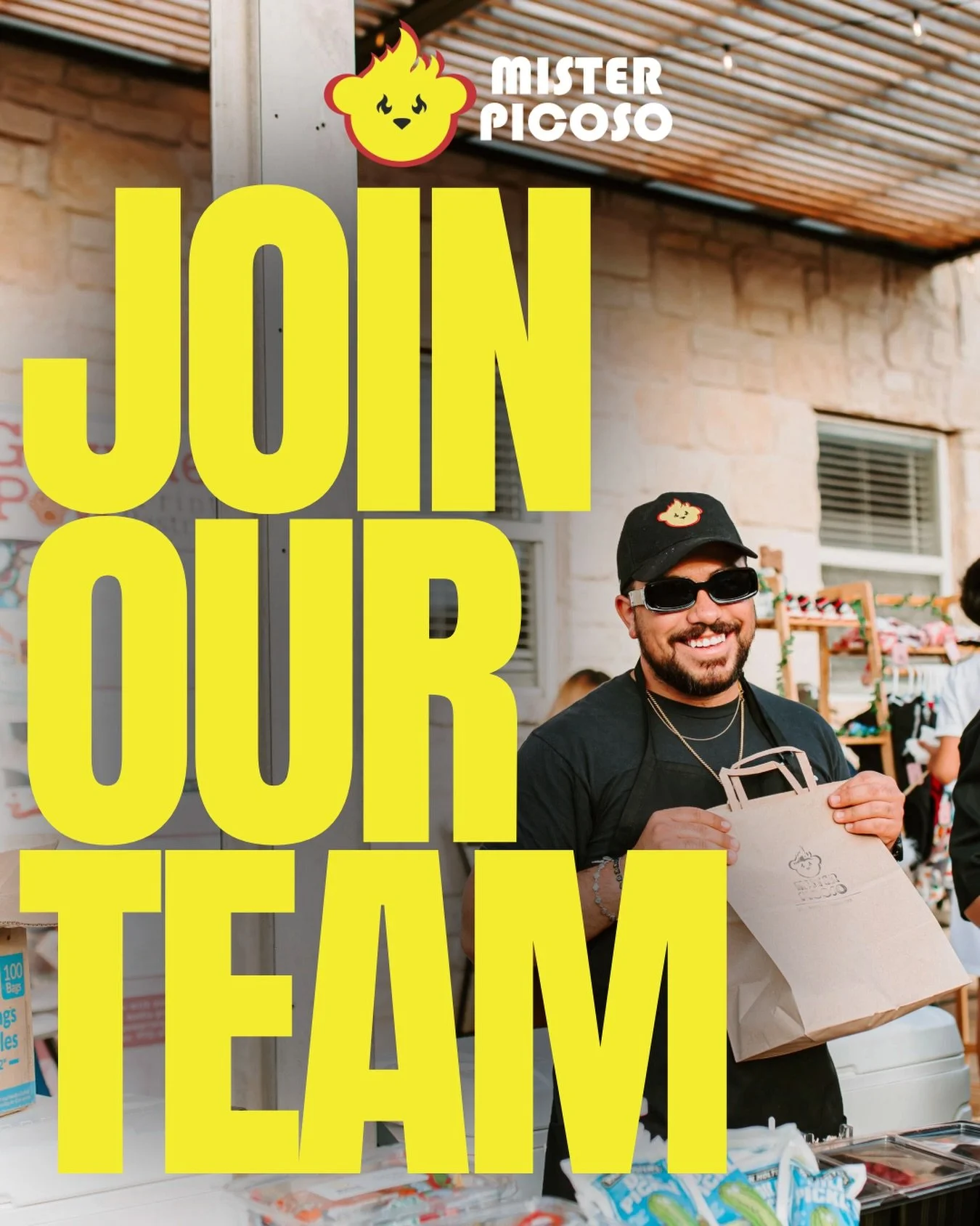 WE&rsquo;RE HIRING! JOIN THE MISTER PICOSO CREW!

Looking for 3&ndash;4 dependable, positive people for kitchen work, events &amp; markets&mdash;or both!

📍 TCU area &bull; Fort Worth 💵 Part-time &bull; $15/hour 🌮 Event shifts: meal + shared tips 