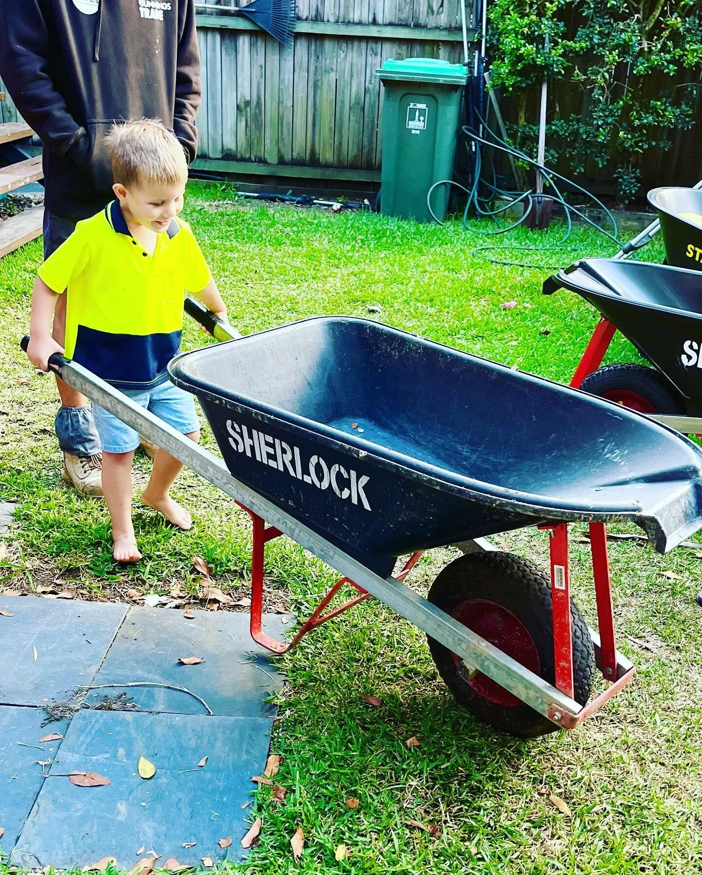 Our new concreter taking things to the next level! Tough boots to fill my boy.

A very interesting challenge removing a hot water system, a water tanks and extremely painfully difficult access but all taken in our stride.

Sensational work by the tea