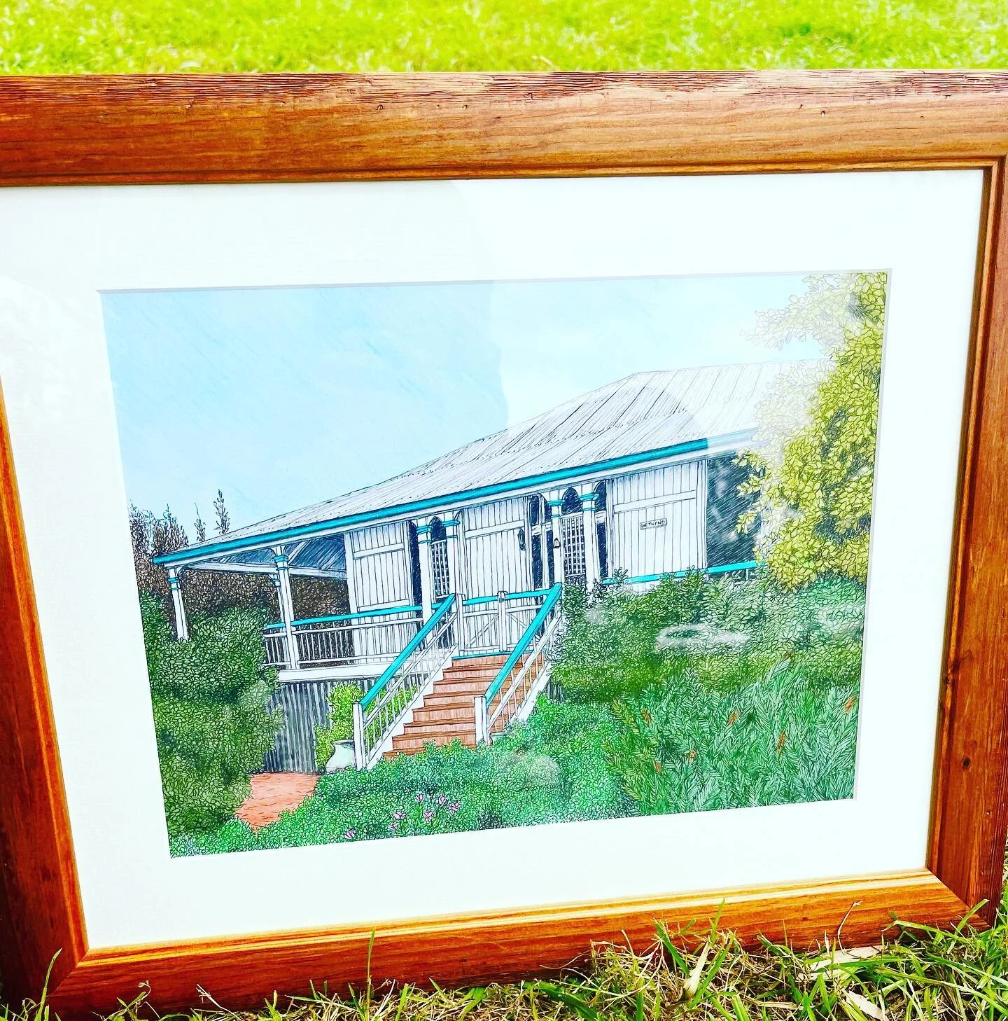 My mum and dad&rsquo;s house, an artwork commissioned by local artist @sethius.art for Mother&rsquo;s Day for my mum.

Hand drawn and coloured. Capturing the true essence of the home and leafy surrounds.

Absolutely delighted with the outcome and wha