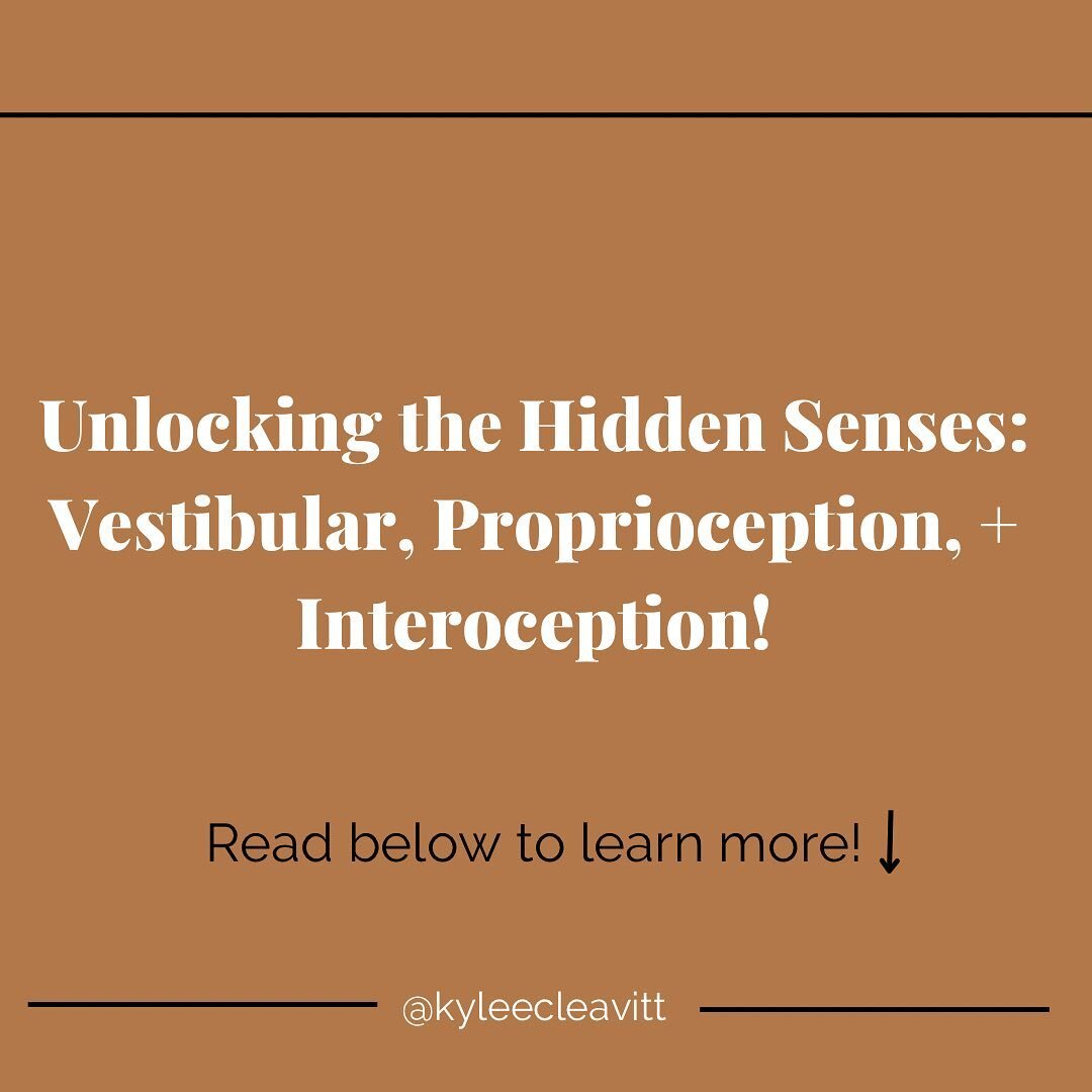 Hey there friends! Today, we&rsquo;re diving into the world of three lesser-known sensory systems that play crucial roles in our daily lives. 🚀 read below to learn about them!

Vestibular System
This incredible system, located in our inner ear, help