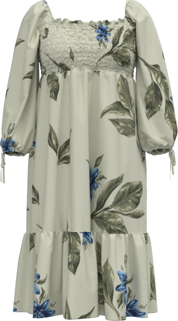 WL24Y010 TIE SLEEVE SMOCKED BODICE MIDI DRESS_medium grey.png