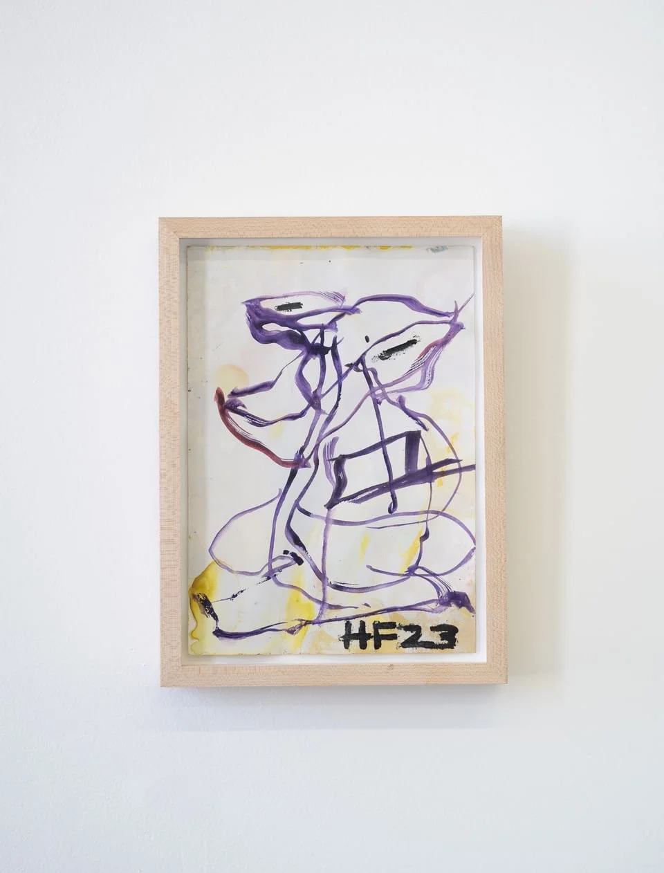 "Wishbone Ash", 2023 acrylic, fabric dye, watercolor on paper (7"x10")