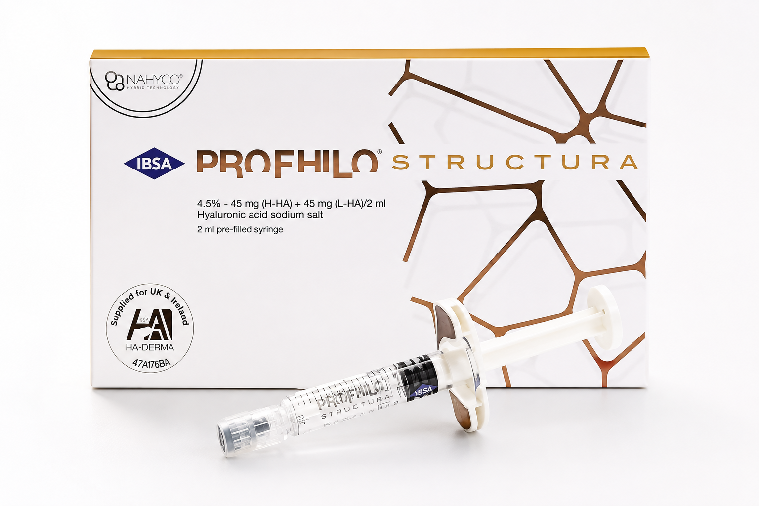 Profhilo Structura treatment syringe and product box used for skin remodelling and facial volume restoration at Face to Face by Marjan in Sydney.
