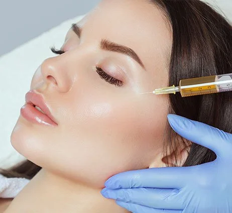 Female receiving PRP facial rejuvenation treatment in Sydney