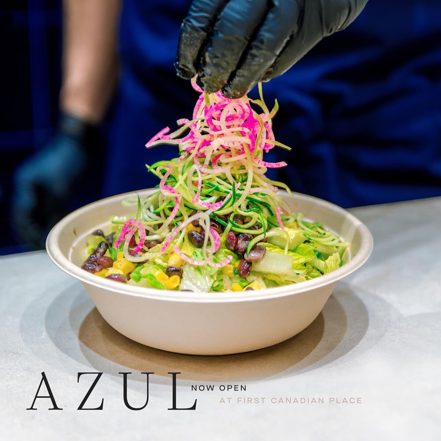 AZUL is now open! 

Stop by the FCP food court to try their tacos, tortas and bowls 🌮💙 @firstcanadianplace