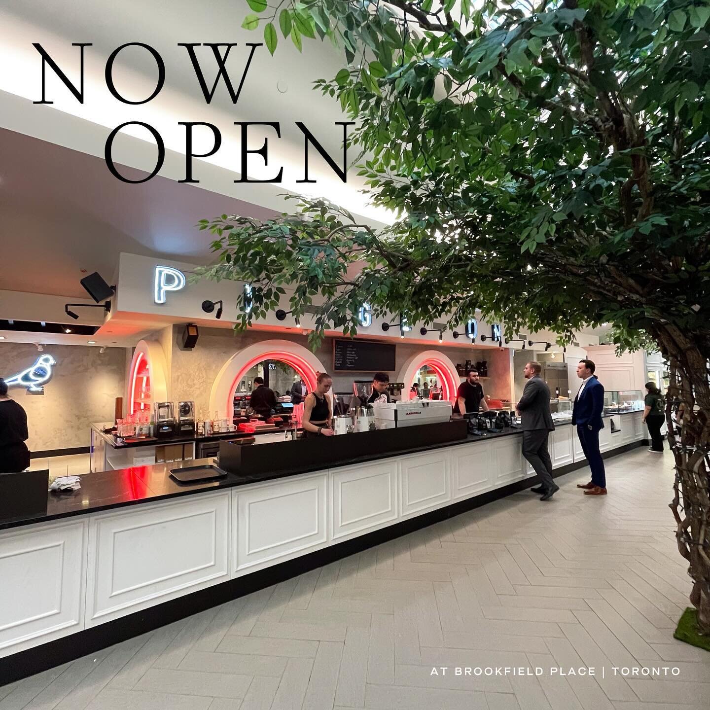 Exciting things happening at Brookfield Place Toronto! 

Discover the newest additions to the F&amp;B offering&mdash;
- Pigeon Cafe ☕️
- Forest Hill Farmhouse 🥗 
- Dave&rsquo;s Hot Chicken 🍗 

All located on the Concourse level @bfplto