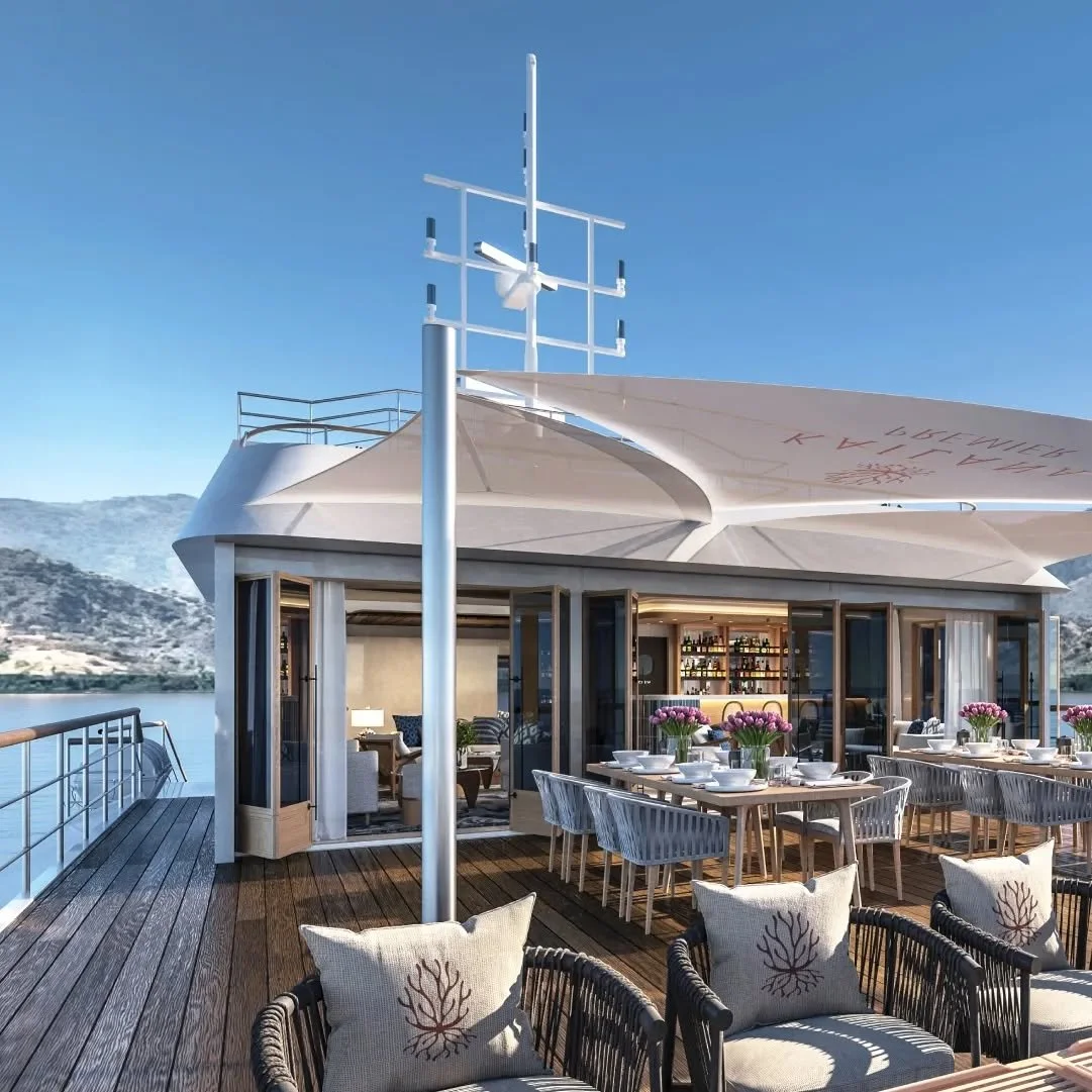 The bridge deck lounge on board the Kailana Premier is the ultimate spot for relaxation offering breathtaking views of the surrounding sky and sea; a sense of freedom that is unmatched. 🌊🚢🌌

.
#kailanapremier #yacht #luxury #travel #wanderlust #wo