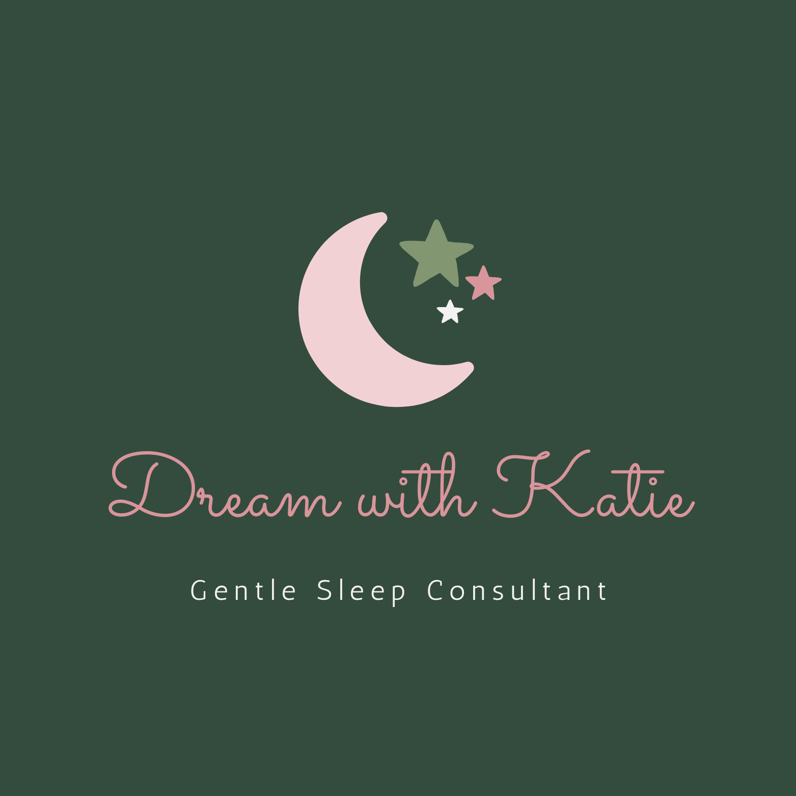 Baby and child sleep consultant, logo with stars and moon
