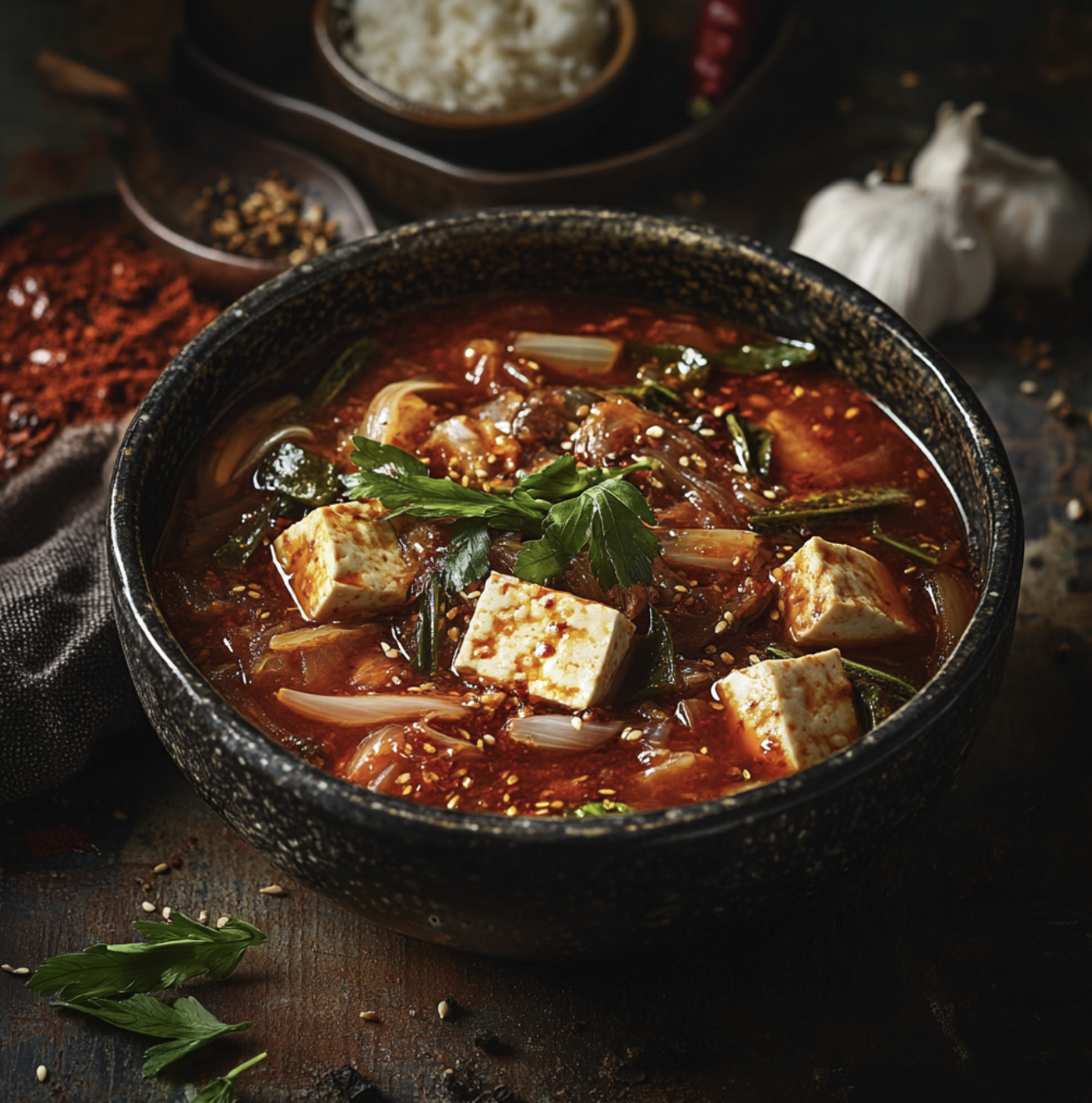 Ayurvedic Kimchi Stew with Tofu