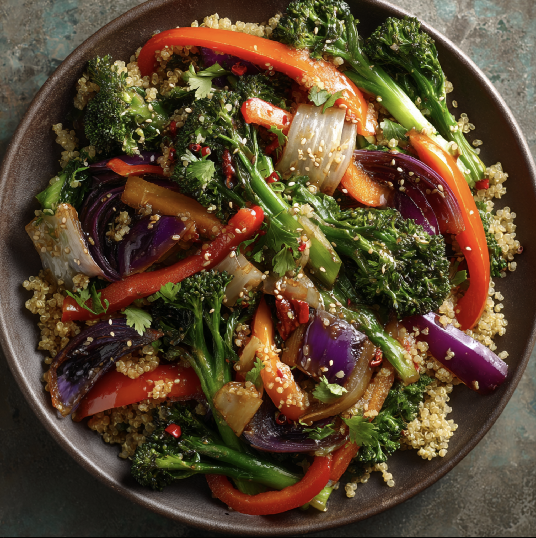 Light Amaranth Stir-Fry with Vegetables (Vegetarian)
