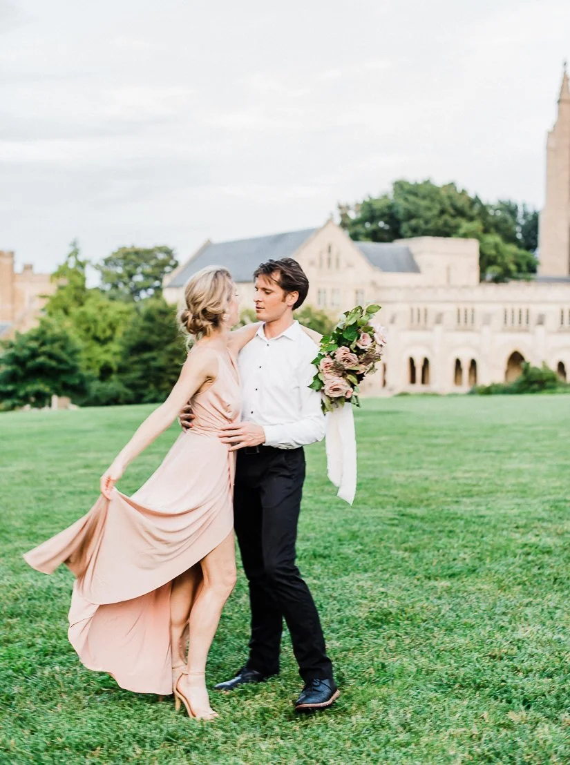 Modern romantic luxury prewedding photoshoot for elegant and fun couples. bride in designer gown complete with stunning details. Singapore Washington DC Dubai